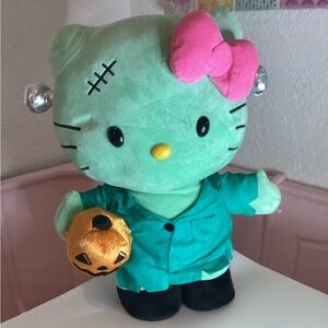 Hello Kitty Sanrio Halloween Frankenstein Greeter 18”Large Plush W Pumpkin